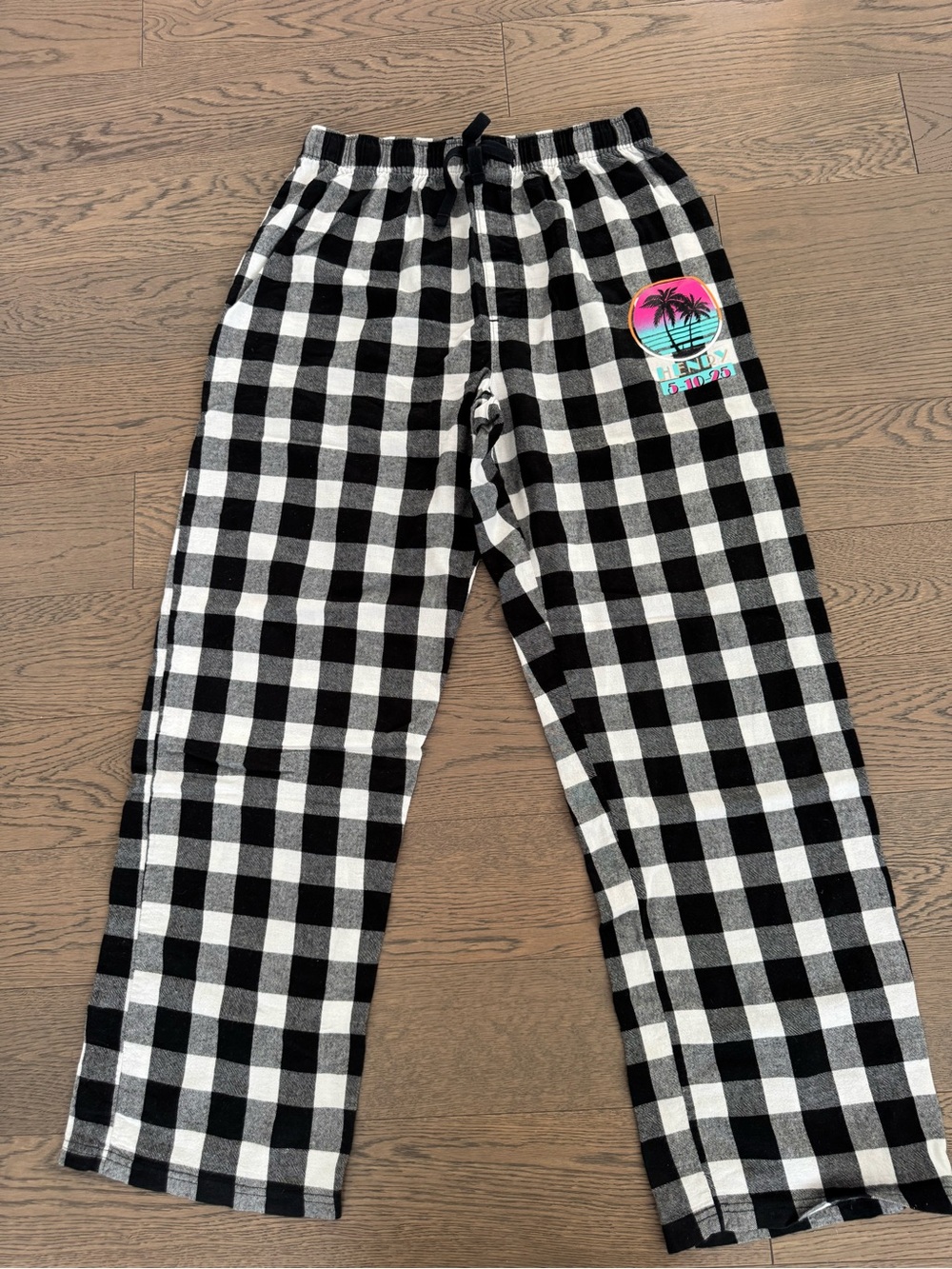 Black and white MIAMI pajama pants